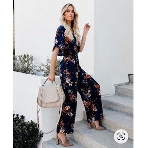 Instant Romance Floral Tie Jumpsuit